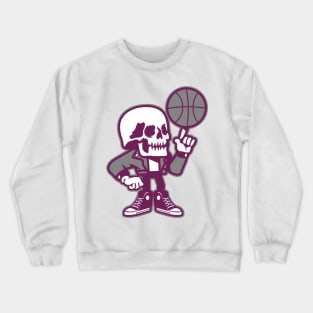 Phoenix Suns Funny Skull Playing Basketball Crewneck Sweatshirt